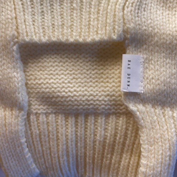 Rae Dunn “Let it Snow” Dog Sweater Cream/ Black - Picture 3 of 4